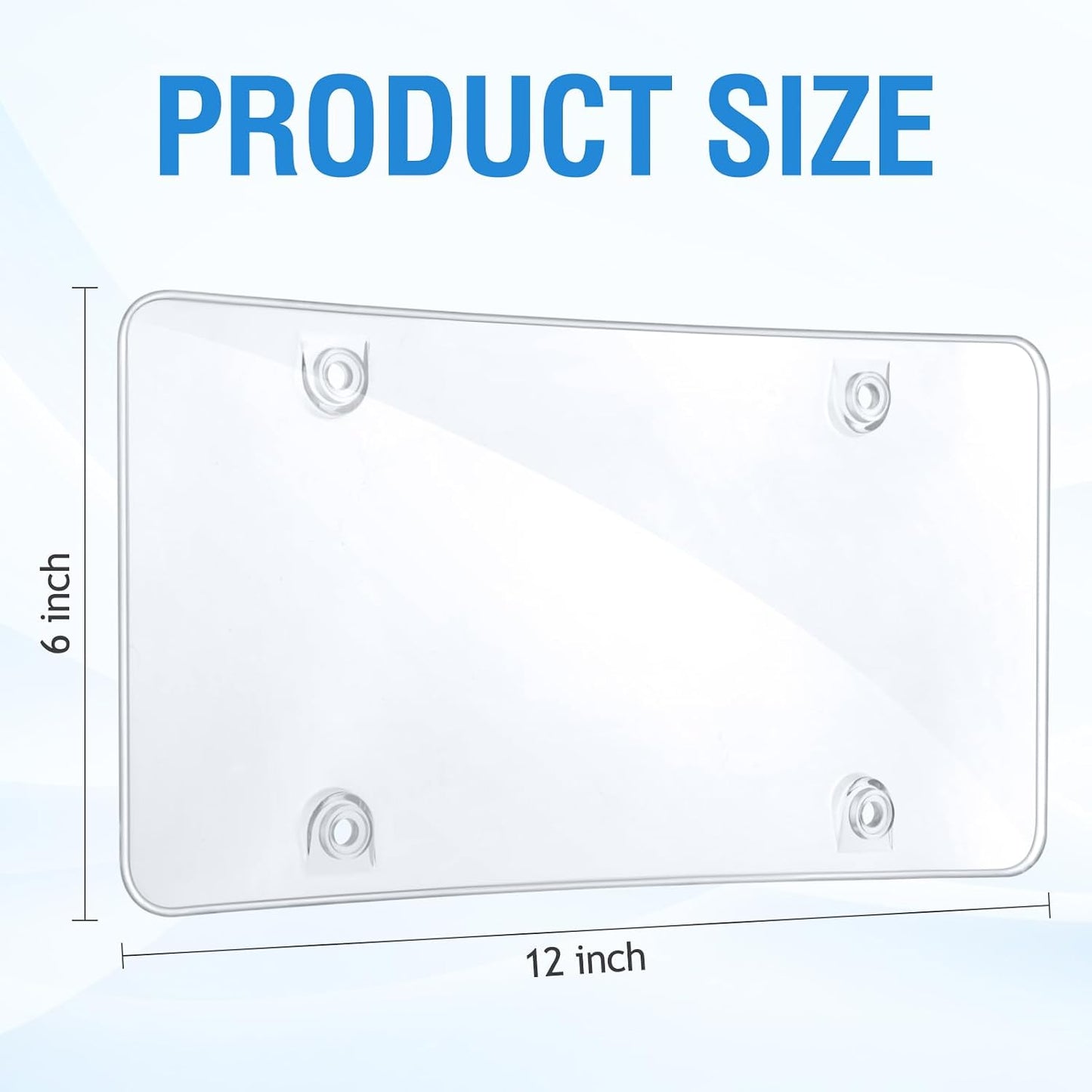 2 Cubiertas transparentes para placas de matrícula con tornillos