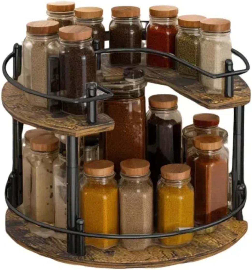 Organiz. giratorio madera 2 niveles cocina baño