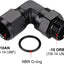 Adaptador 10AN acampanada giratoria aluminio negro