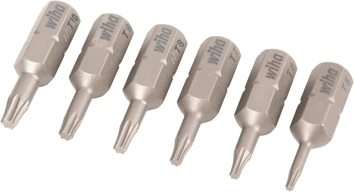 Juego 6 puntas Torx T5-T10 x25mm