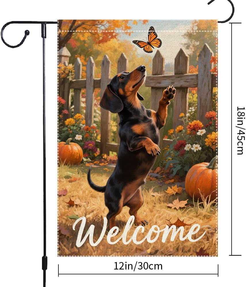 Bandera jardín otoño 12x18pulg doble cara patio