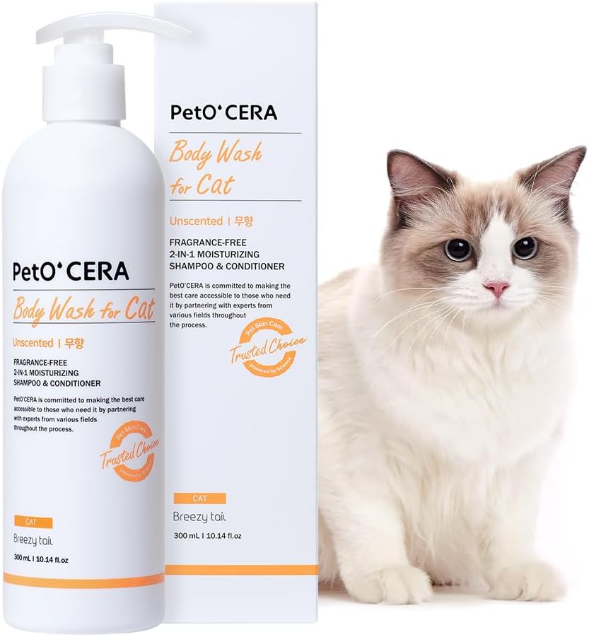 Champú y acondicionador todo en uno para gatos hipoalergénico