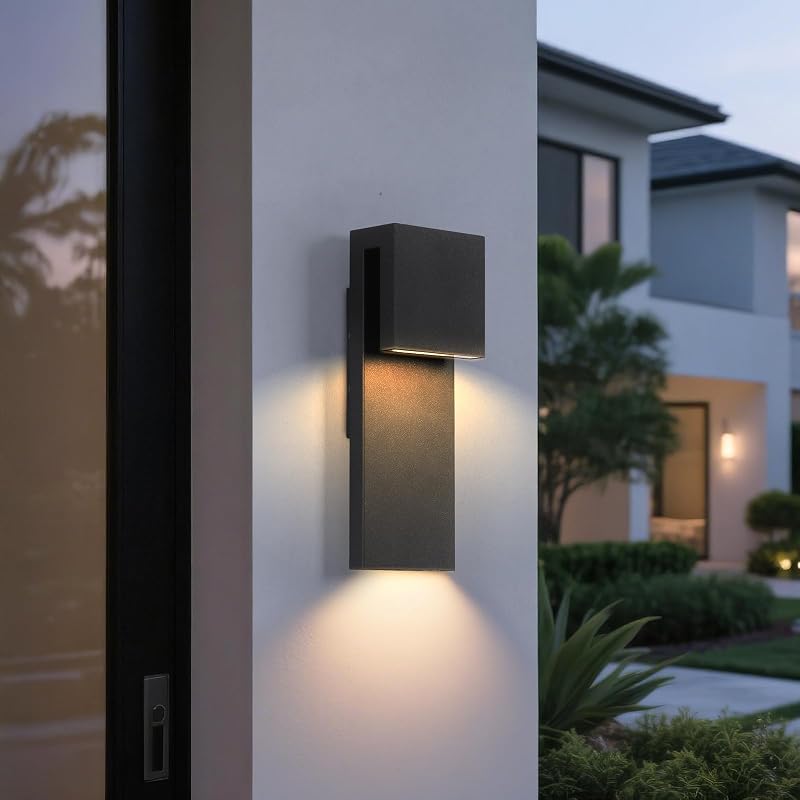 Aplique pared exterior LED 15" 3000K luces porche