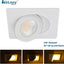 Iluminación empotrada cuadrada 4" set 6 ajustable 5 colores