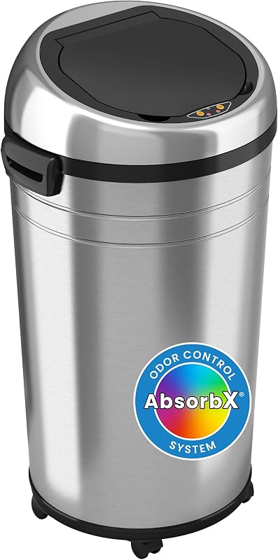Cubo basura sensor 85L acero inox AbsorbX sin contacto