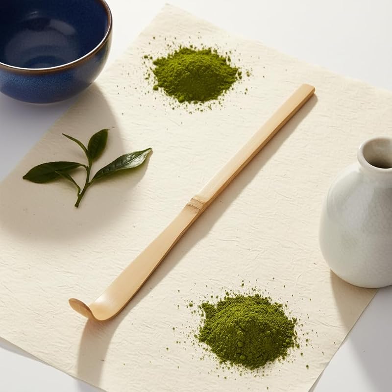 Cuchara bambú matcha 7.1pulg marrón ceremonia té café