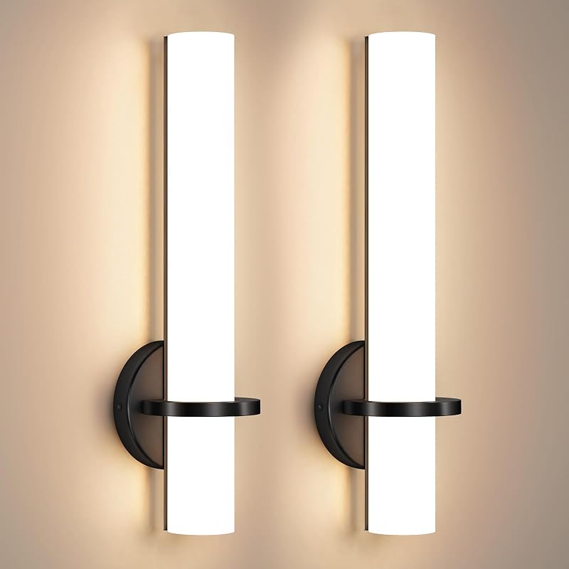 Apliques pared negro 18pulg LED 18W 3000K regulables