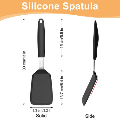 Espátula silicona 13x3.2pulg resistente 600°F antiadherente