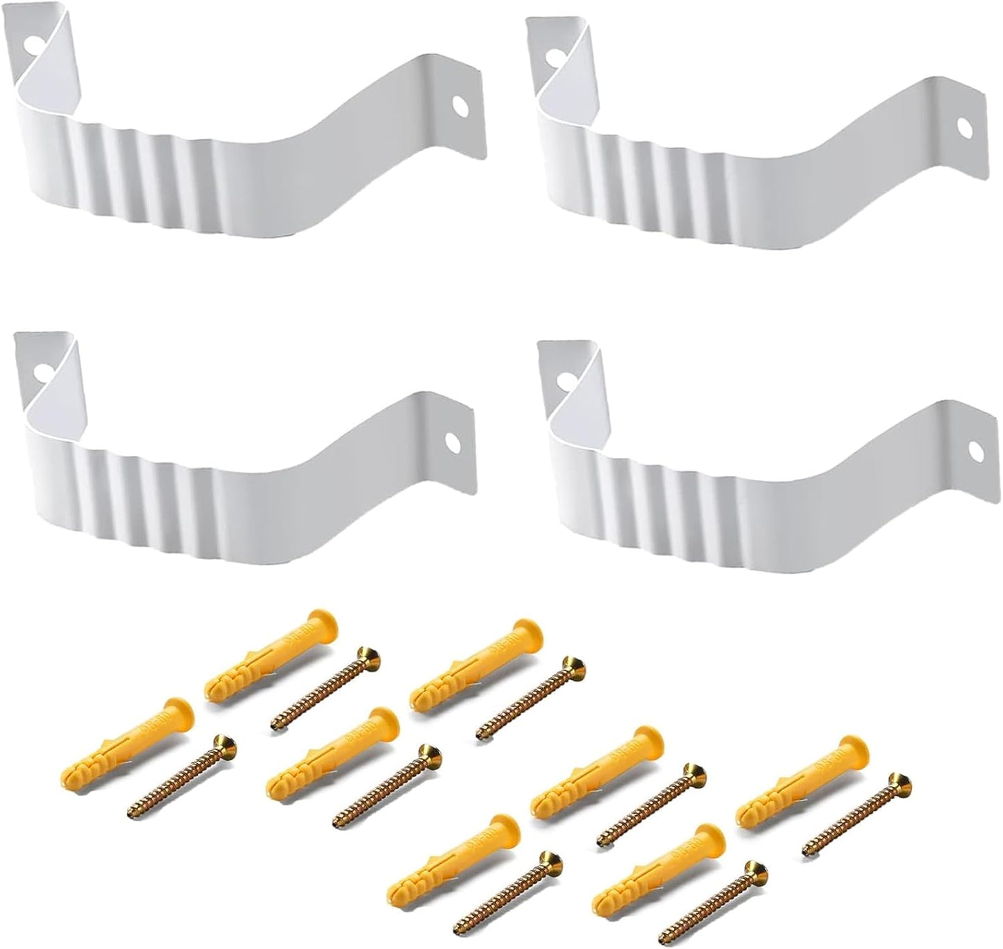 Correa bajante canalón 3x4 4pcs blanco