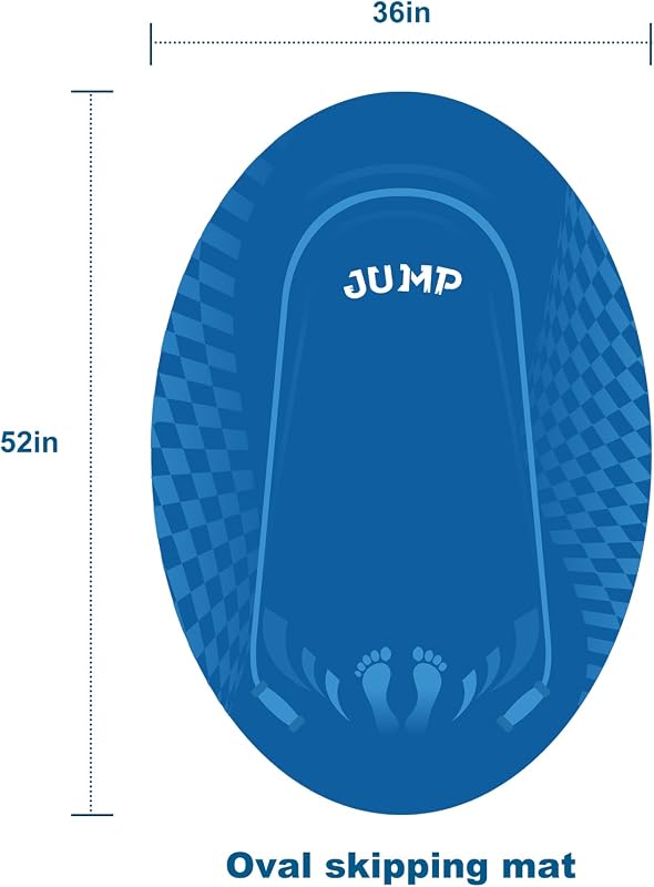 Tapete cuerda saltar ovalado 52x36pulg antiderrap