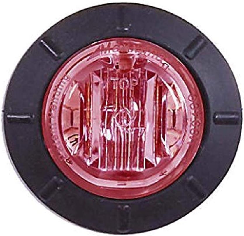 Luz marcador LED redonda transparente roja 1-1/4