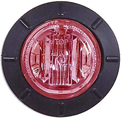 Luz marcador LED redonda transparente roja 1-1/4