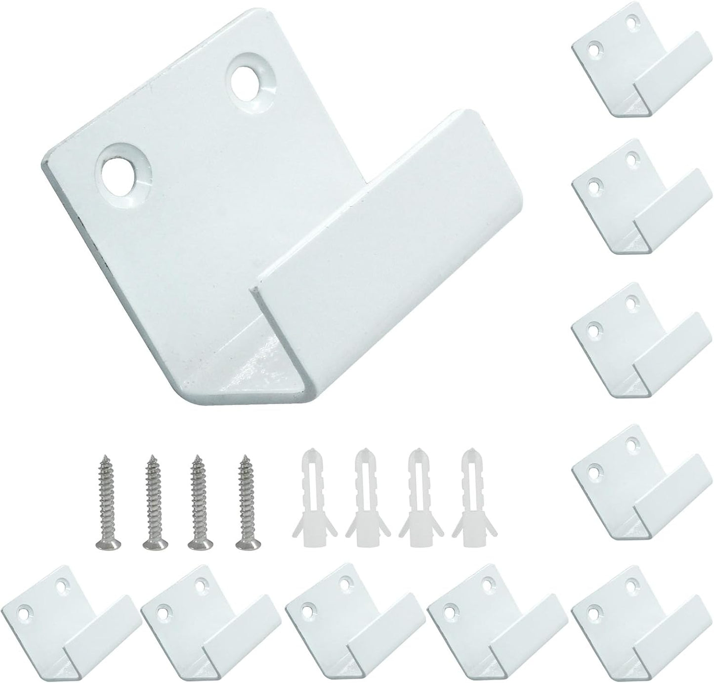 Soporte pared acero inox 10 pzas abrazadera J para espejos