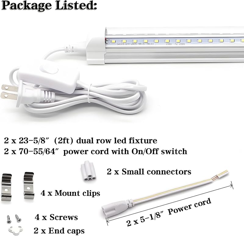 Tubo LED 2ft 1680lm blanco para tienda y gabinete