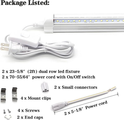 Tubo LED 2ft 1680lm blanco para tienda y gabinete