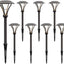 Luces paisaje LED 1W 60lm conector estaca 8 pzas
