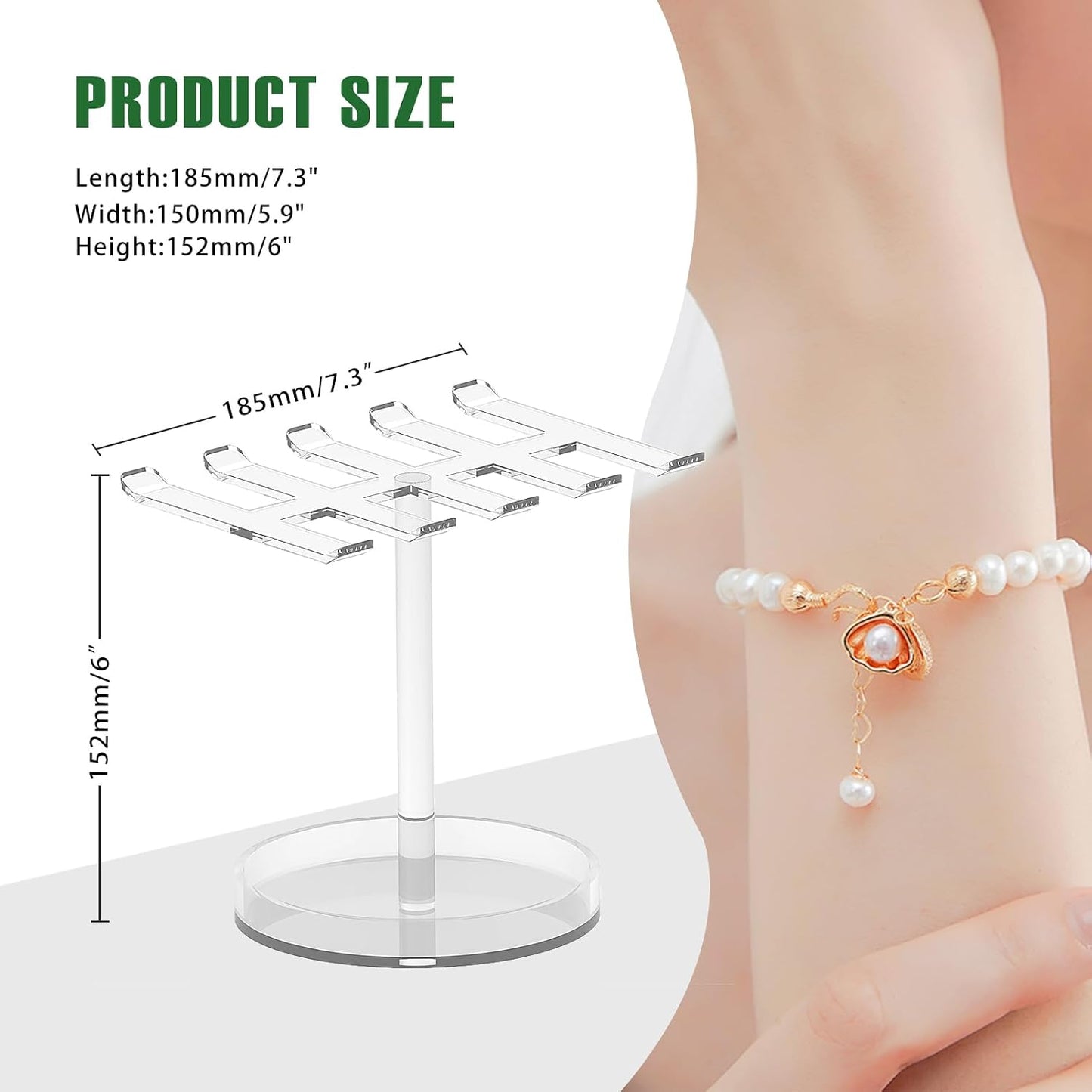 Soporte pulseras acrílico para mujer