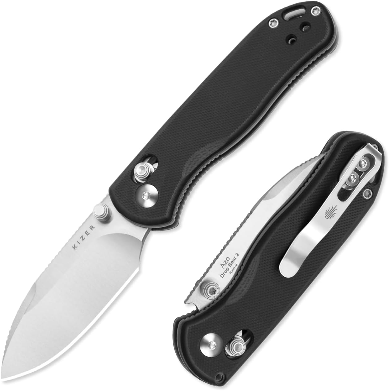 Cuchillo plegable 2.84pulg G10 mango negro bloqueo embrague