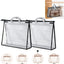 2 Bolsas Colgantes Transparentes No Tejidas con Cremallera