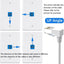 2 Cables Ethernet Cat 6 20ft 10 Gbps Blanco