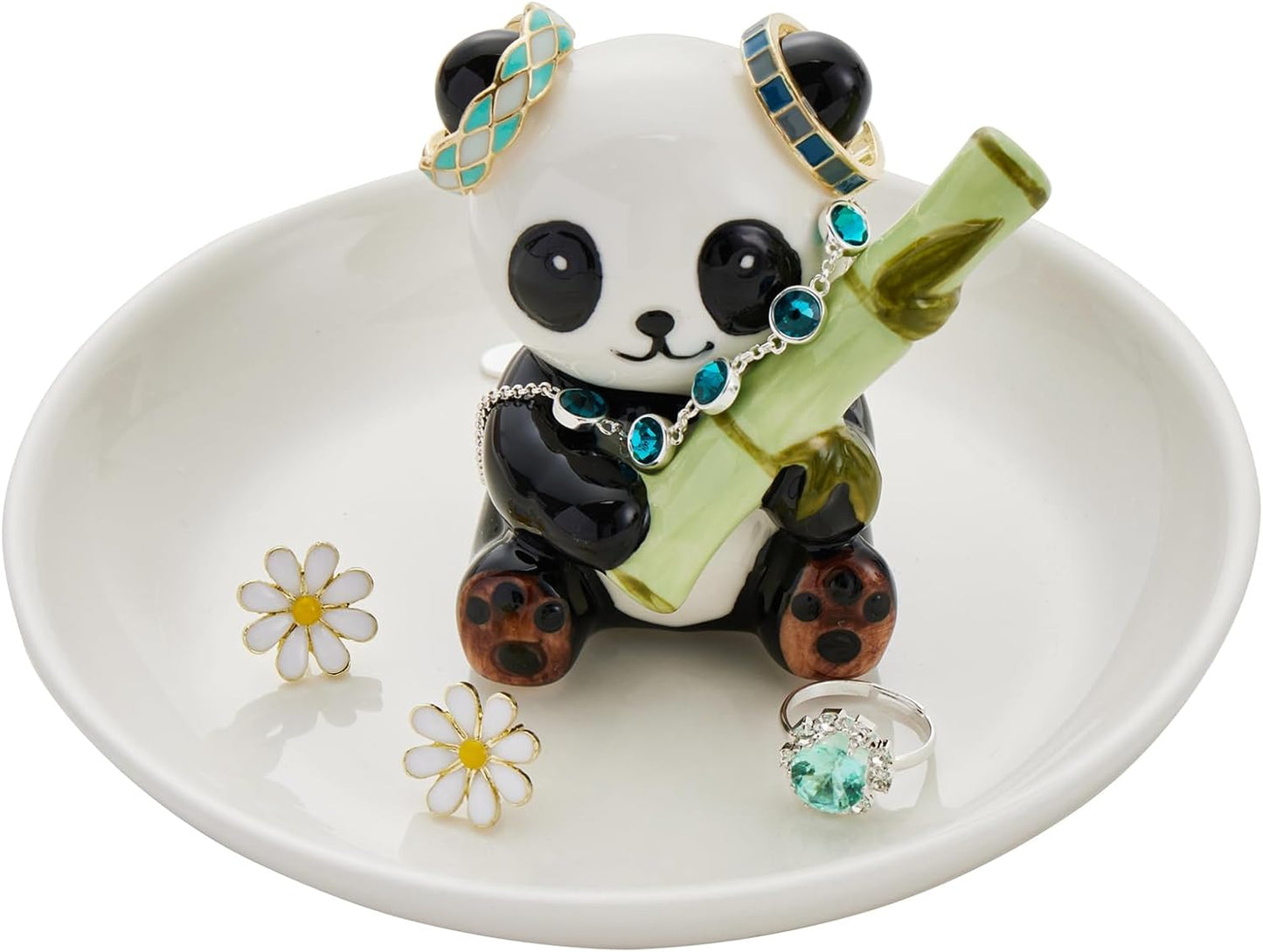 Bandeja cerámica para anillos panda regalo mujer