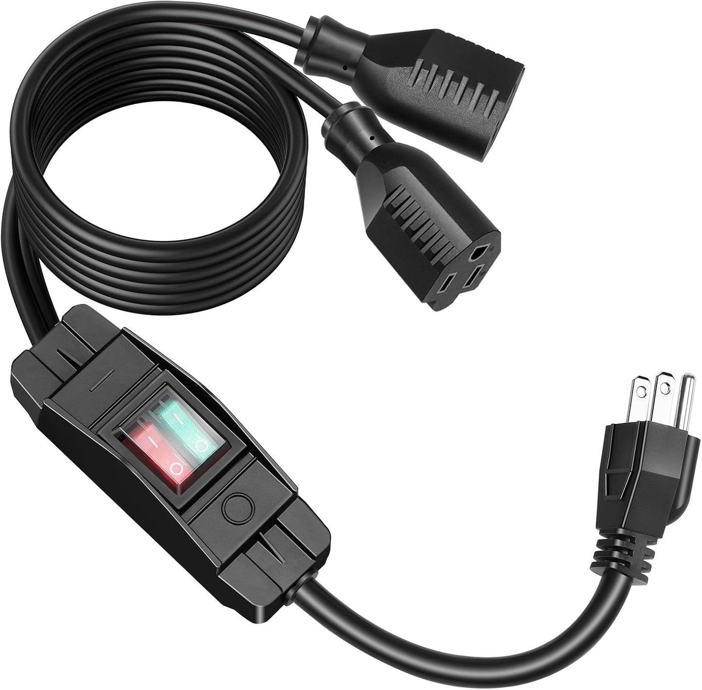 Divisor cable extensión 2 vías con interruptor 14AWG 15A