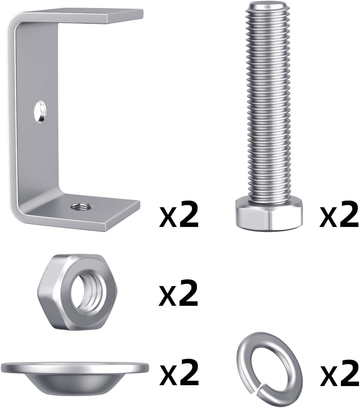 Abrazaderas C acero inox 1.5pulg carpintería montaje