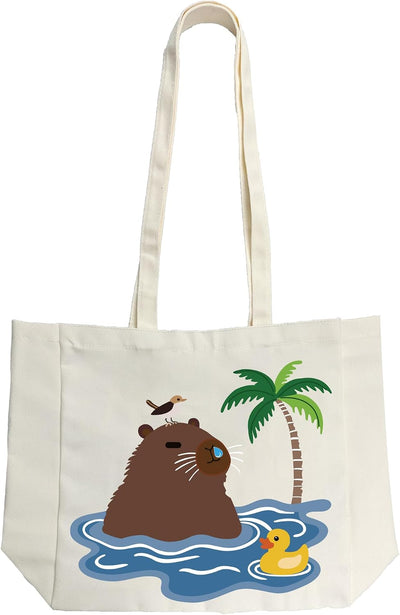 Bolso tote canvas reutilizable para mujer shopping trabajo gimnasio