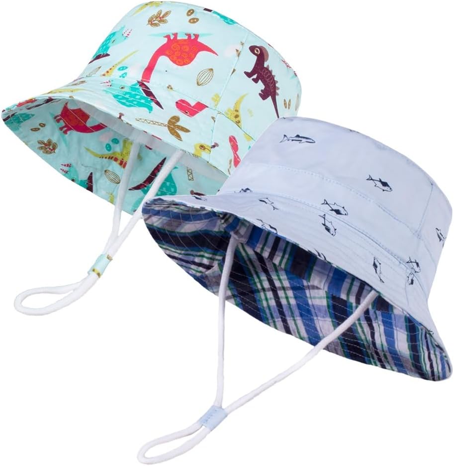 Sombrero ala ancha niños algodón correa barbilla