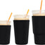 3 Pzas Fundas Neopreno Aislante para Café Frío Negro