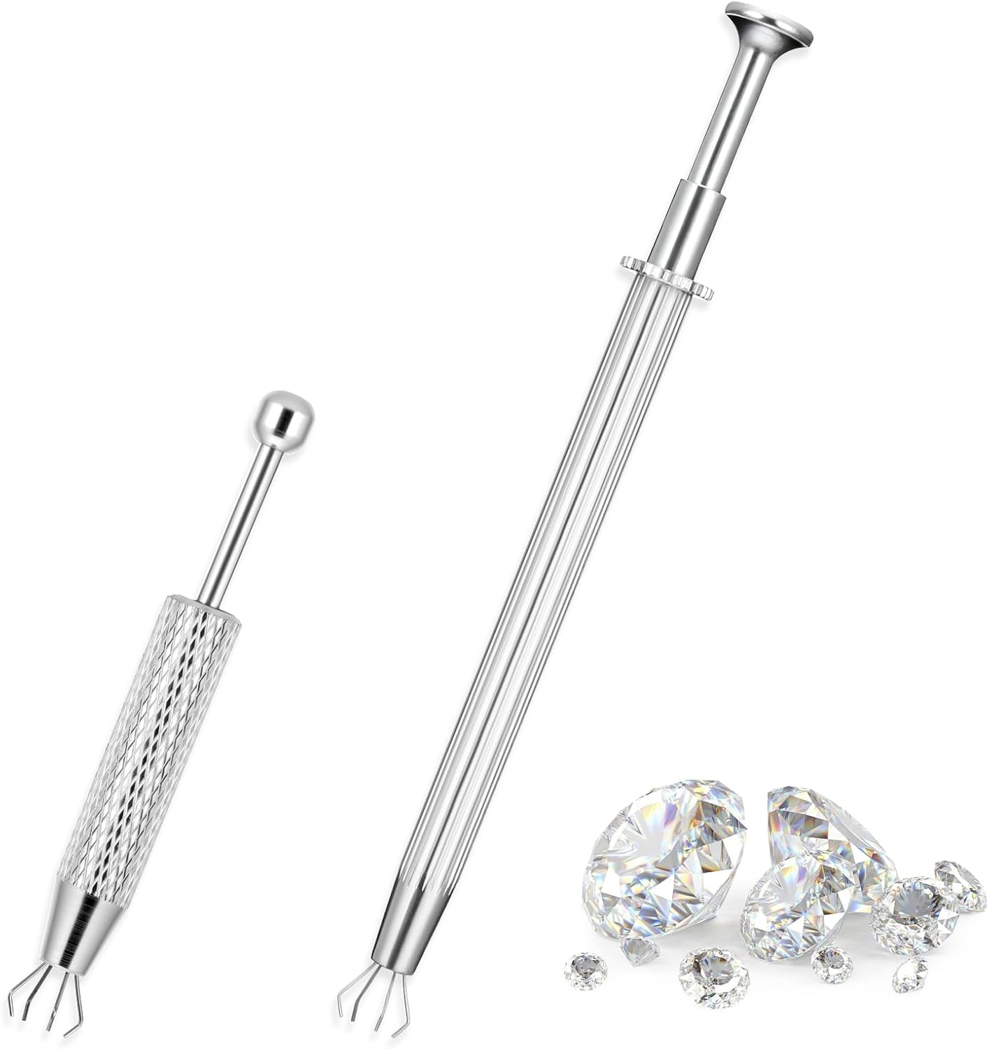 2 Pzas herramienta perforación gemas 4 garras pinzas diamante