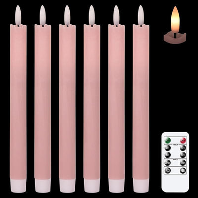 Velas LED cónicas control remoto 10 teclas cera real decoración