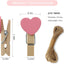 80 Pinzas Madera Corazón Mini para Manualidades