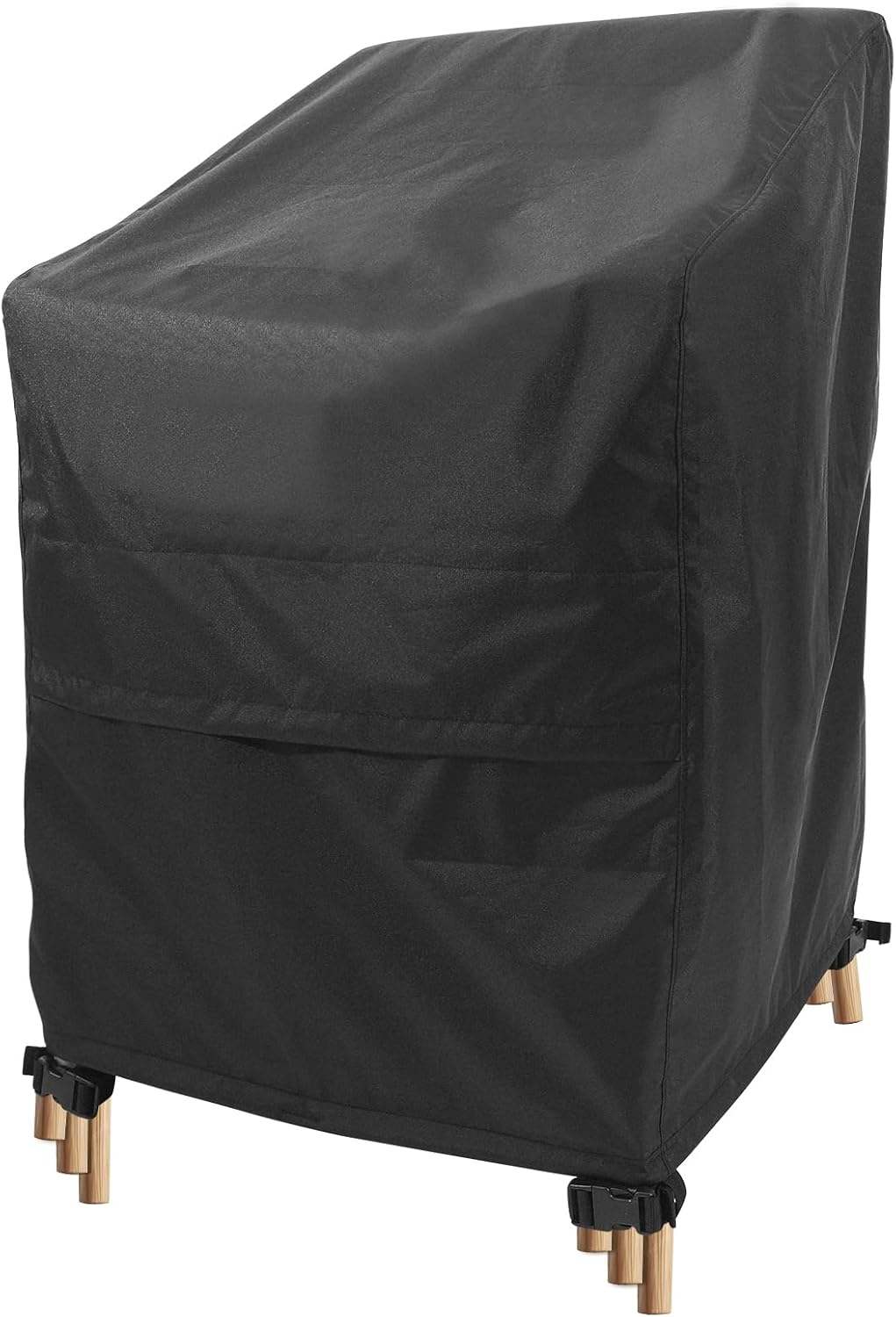 Fundas sillas apilables impermeables 28x36x47" negro