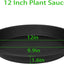 2 Bandejas Plástico 12" para Plantas Interiores