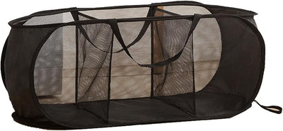 Cesta malla plegable 3 compartimentos bolsillo lateral