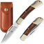 Cuchillo plegable 3.3" acero 440A con funda cuero