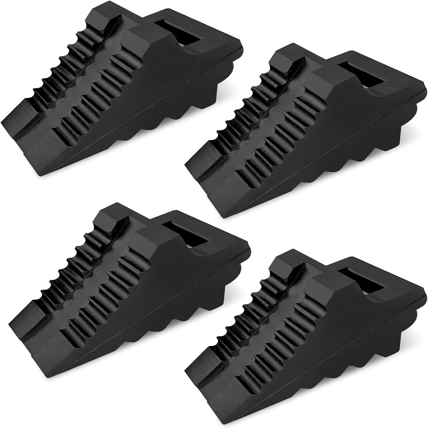 Calzas goma maciza remolque 8.6x3.7x4.7" 4 Uds negro