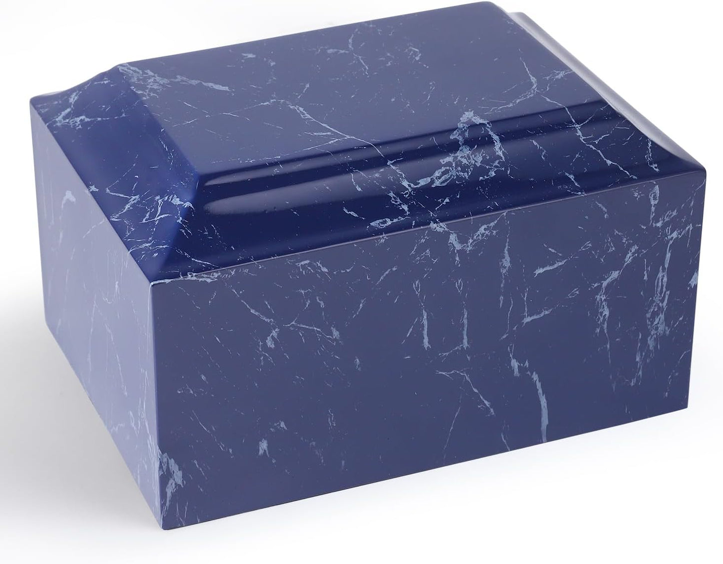 Urna de mármol azul para cenizas adulto memorial hogar