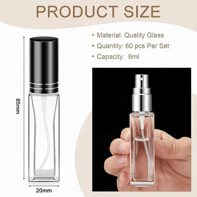 Botellas recargables perfume vidrio tamaño viaje sin fugas