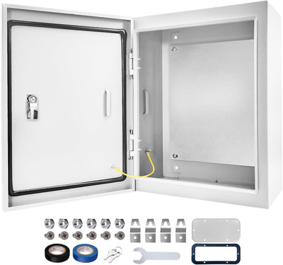 Caja eléctrica NEMA 4X acero 20x16x6pulg con cerradura