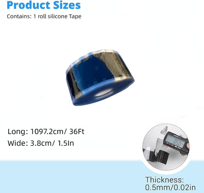 Cinta silicona fontanería 1.5pulg x36ft impermeable