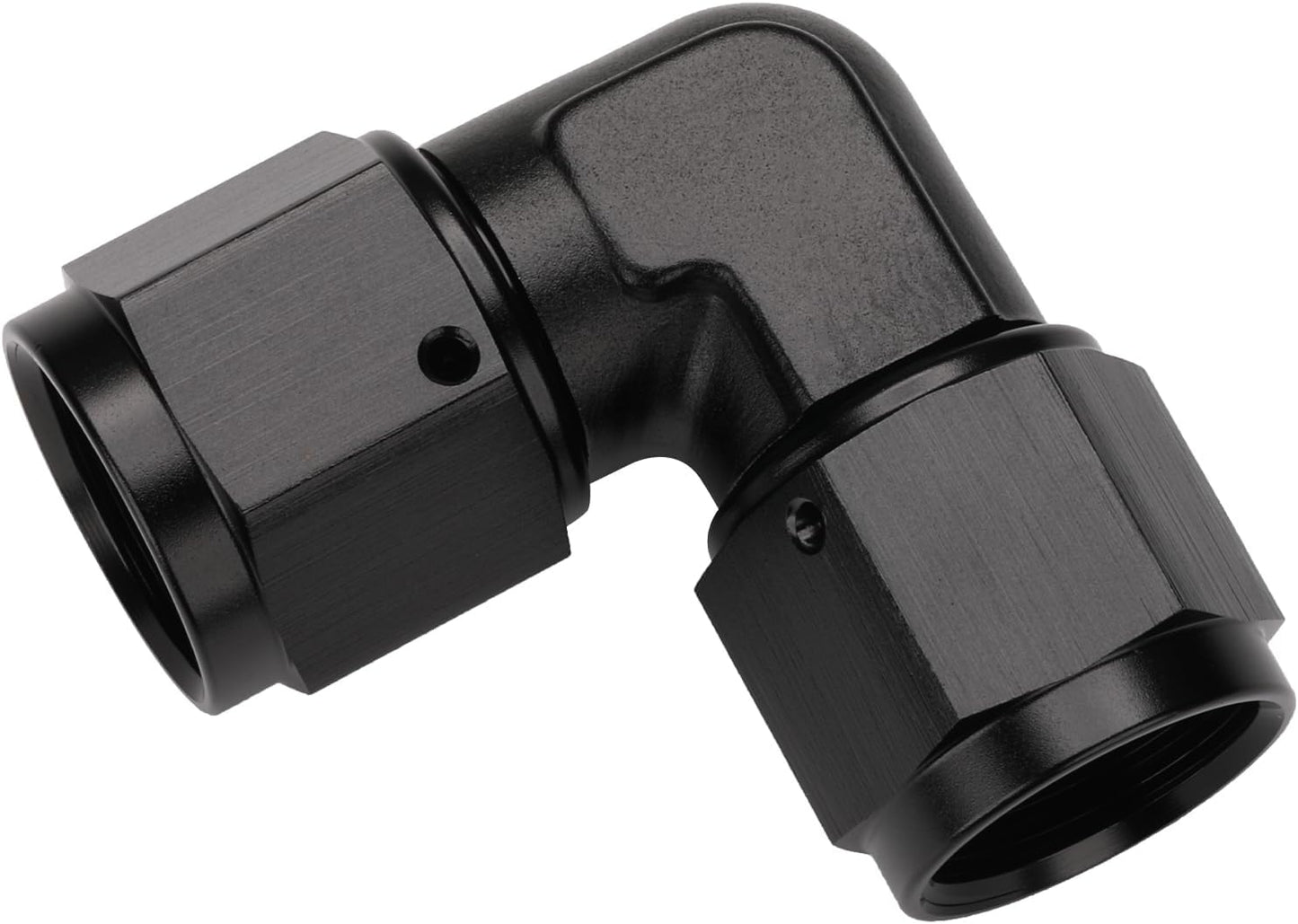 Acoplador giratorio 90 grados 8AN hembra aluminio negro
