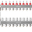 Colector radiante PEX acero inox 10 ramas 1/2pulg