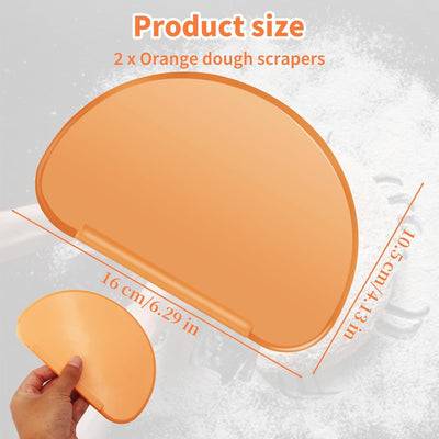 Raspador tazón silicona 2 pzas flexible para masa pan