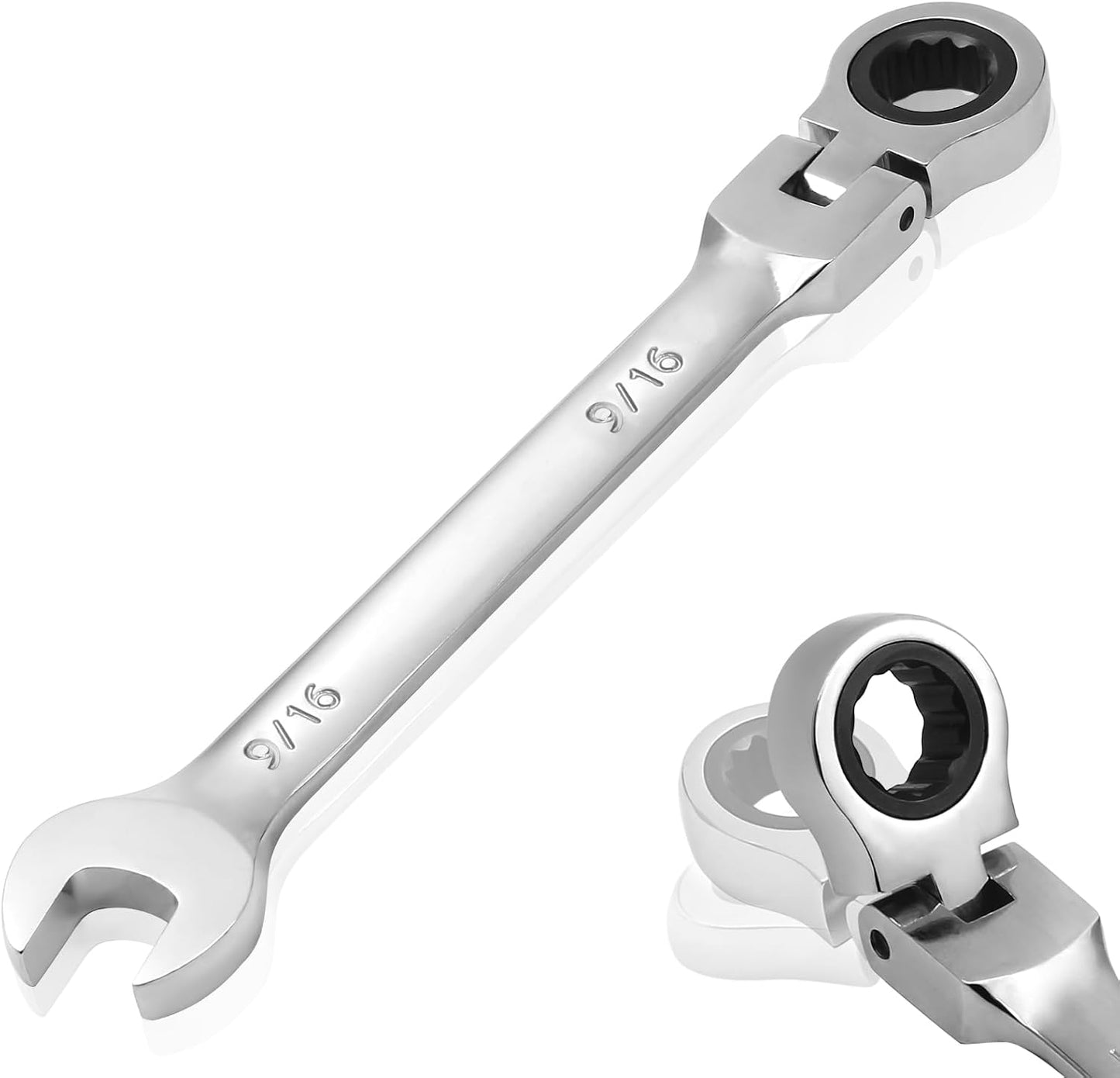 Llave trinquete 9/16pulg 72 dientes acero cromo vanadio
