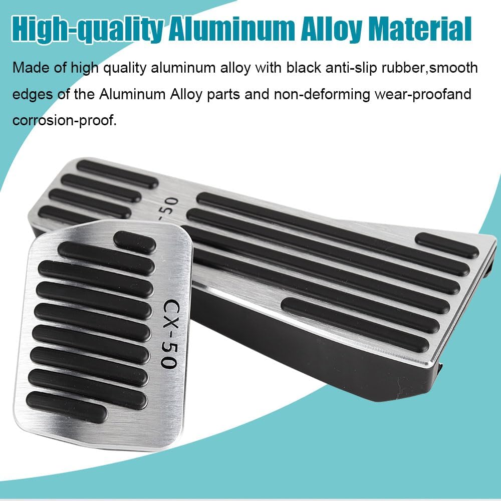 3 Almohadillas Antiderrap Auto Mazda CX-50 Plateado