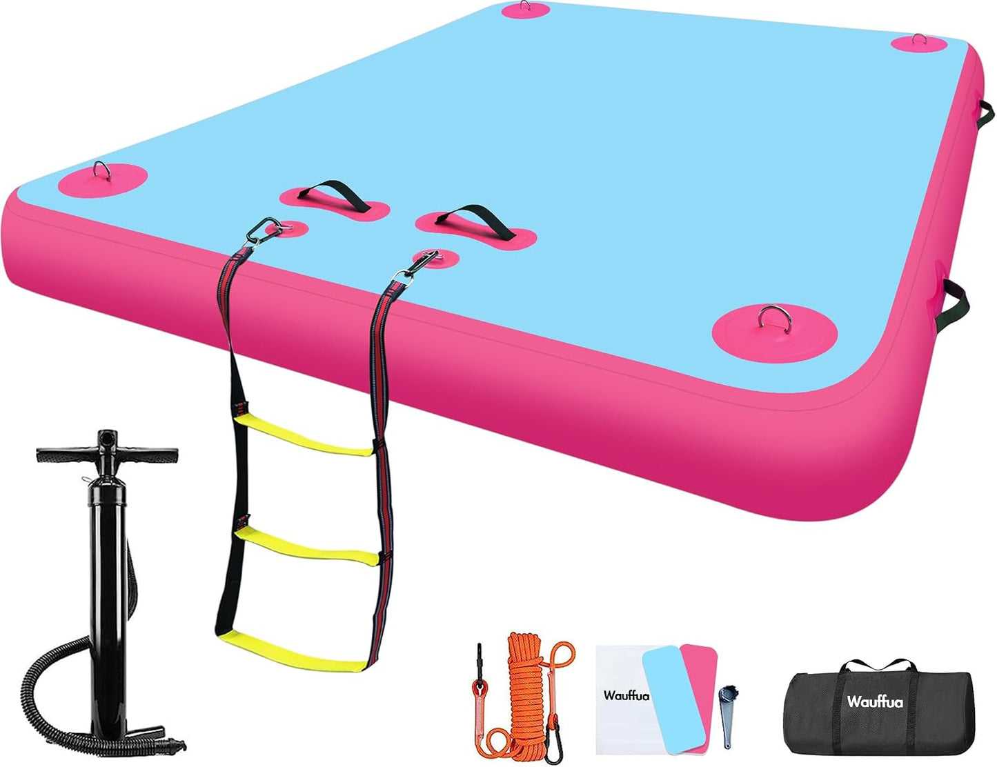 Plataforma flotante inflable antiderrap para adultos