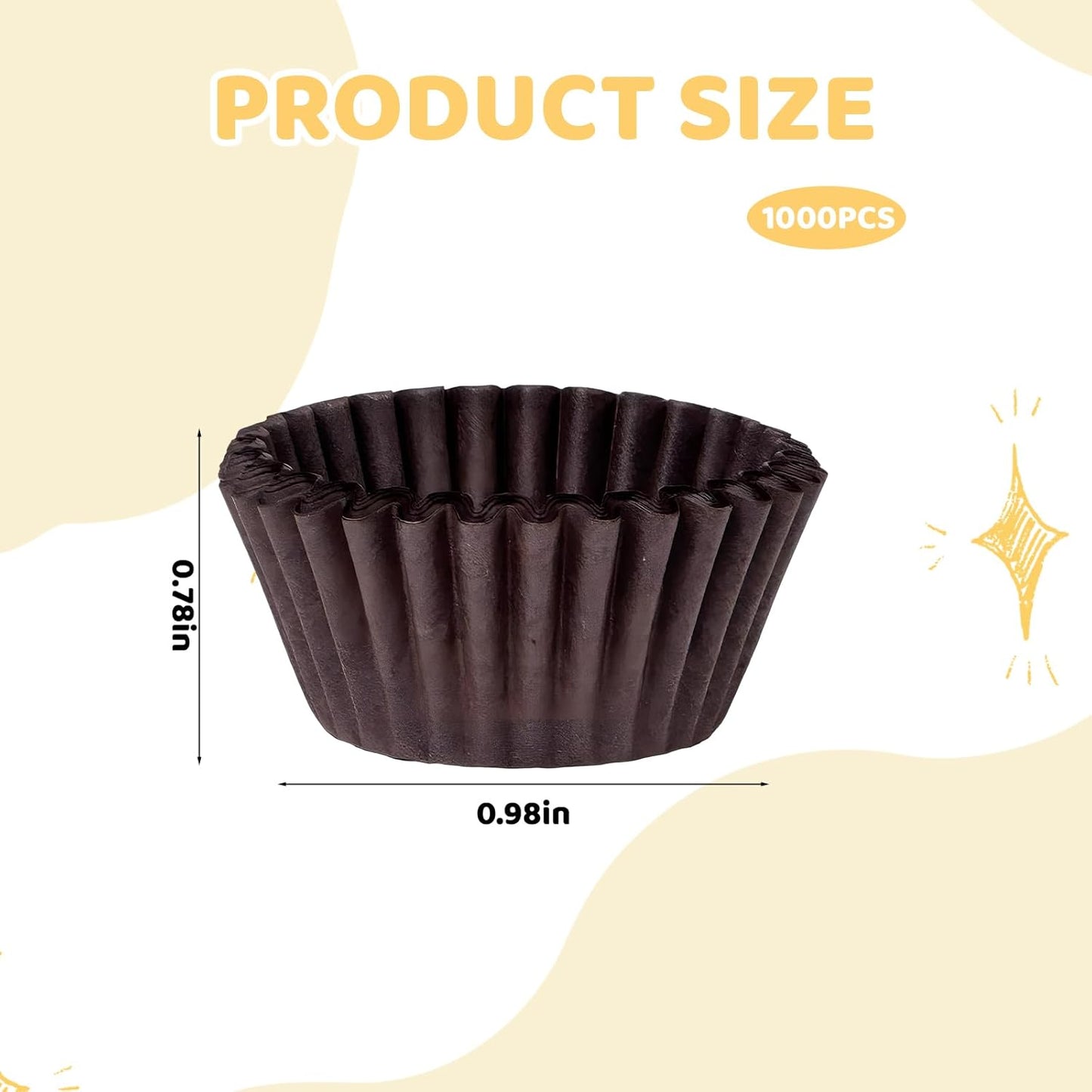 1000 Forros Magdalenas Cupcakes Papel AntiGrasa 0.91oz