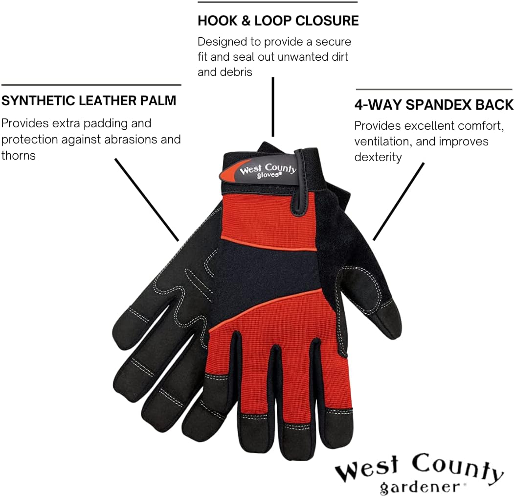 Guantes trabajo elastano ajustable talla M color ladrillo
